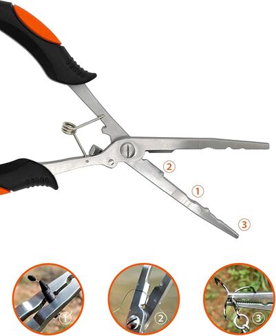 Fishing Gear Fishing Plier for Saltwater/Freshwater Stainless Steel Fishing Tool Kit for Men/Angler/Fisherman/Dad/Grandpa in Saudi Arabia