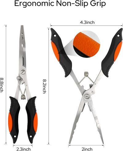 Fishing Gear Fishing Plier for Saltwater/Freshwater Stainless Steel Fishing Tool Kit for Men/Angler/Fisherman/Dad/Grandpa in Saudi Arabia