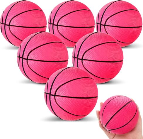 6 Pcs 4'' Mini Foam Basketballs for Kids Adults, Squeeze Stress Ball Safe Soft Replacement Beach Pool Basketball for Indoor Hoop Toddler Quiet Bouncy Sport Game(Orange) in Saudi Arabia