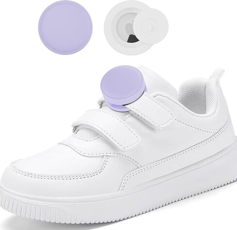 [4 Pack] AirTag Holder for Kids Shoelaces, Hidden Wear Resistant Silicone Air Tags Case Cover for Children Shoes Shoestring Accessories for Toddler Child(Black,Dark Blue,Pink,White) in Saudi Arabia