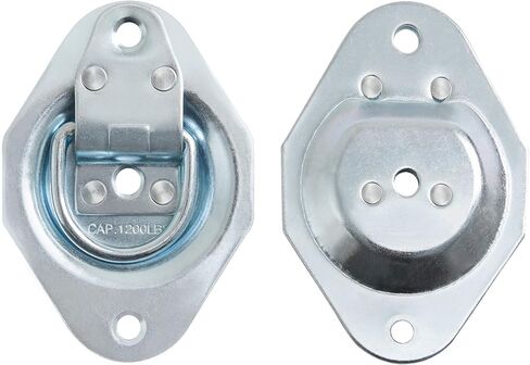 Lonffery Round Recessed D-Ring Tie Down Anchors (1,200 lb. Capacity), Heavy Duty Kit for Trailer or Deliveries in Kuwait