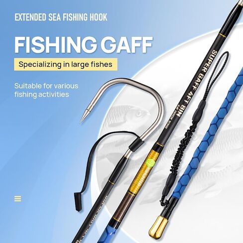 Carbon Fiber Fishing Gaff Saltwater Fish Gaff with S316 Stainless Steel Fishing Hook in Saudi Arabia