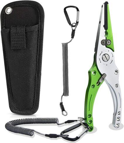 Fishing Pliers, Aviation Aluminum Fishing Pliers Line Cutters, De-Hookers, Fishing Tool Sets, Weaving Scissors, Saltwater Resistant Fishing Gear (Red) in Saudi Arabia