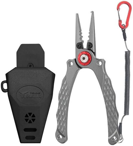 Fishing Pliers, Aviation Aluminum Fishing Pliers Line Cutters, De-Hookers, Fishing Tool Sets, Weaving Scissors, Saltwater Resistant Fishing Gear (Red) in Saudi Arabia