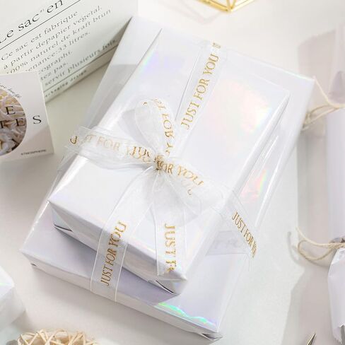 Merture Gold Wrapping Paper Roll - 17 In X 32.8 Ft(46.5 sqft) Metallic Gold Solid Color Gift Wrap for Christmas, Wedding, Birthday, Mothers Day, Baby Shower, Holidays in Saudi Arabia
