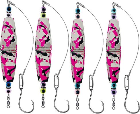 4pcs Catfish Rig Floats Kit, EVA Foam Peg Floats Bait Rigs Fishing Bobbers Floats Fishing Corks Catfish Lures High-Carbon Circle Hooks and Crane Swivel for Catfishing Tackle Combo in Saudi Arabia