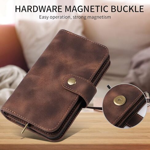 Compatible with Samsung Galaxy A32 5G 2021 6.5 inch Wallet Case with Crossbody Strap Multi-Function Credit Card Holder Stand Phone Cover for M32 G5 A 32 32A S32 SM-A326U A326U Girls Brown in Kuwait