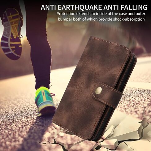 Compatible with Samsung Galaxy A32 5G 2021 6.5 inch Wallet Case with Crossbody Strap Multi-Function Credit Card Holder Stand Phone Cover for M32 G5 A 32 32A S32 SM-A326U A326U Girls Brown in Kuwait