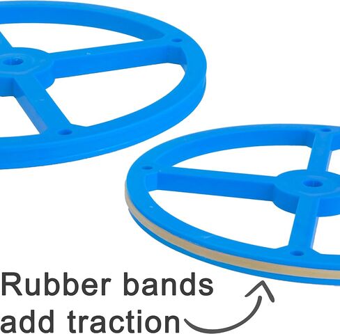 You Make Plastic Project Wheels with 1/8" Hole - Pack of 100 pcs - Designed for Science and Engineering Car Projects in Kuwait