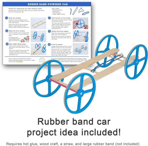 You Make Plastic Project Wheels with 1/8" Hole - Pack of 100 pcs - Designed for Science and Engineering Car Projects in Kuwait