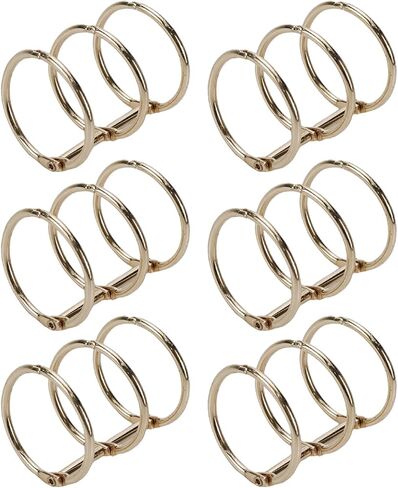 Xiaoyztan 6 Pcs 3-Slot Binder Rings Loose Leaf Book Rings Memo Note Rings DIY Album Rings Paper Organizing Ring (Inner Diameter 1.2in Grey) in Kuwait