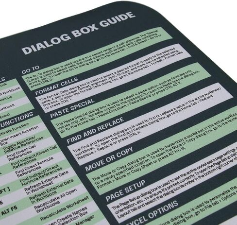 Excel Dictionary GoogleSheets Deskpad with 60+ Functions and 140+ Reference Guide for Spreadsheets for Windows PC 11" x 23" (GoogleSheets - PC) in Kuwait