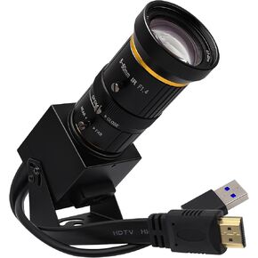 SVPRO 4K 60fps HDMI Camera USB3.0 Streaming Webcam with 5-50mm Manual Telephoto Lens 10X Optical Zoom H.264 Industrial Microscope Close-Ups Camera,USB and HDMI Dual Ouput