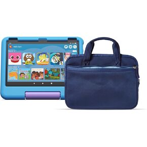 Fire HD 10 Kids Tablet, 10.1" (32 GB, Blue) Sleeve Bundle