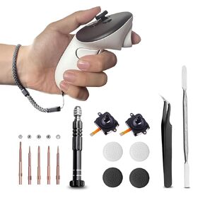 2 Pack Joystick Replacement Kit for Oculus Quest 3, Repair Kit for Meta Quest 3 Controller, Including 2 Joysticks, 2 Replacement Wrist Straps, Screwdriver, Tweezer, Pry Tool, 4 Thumbstick Grips