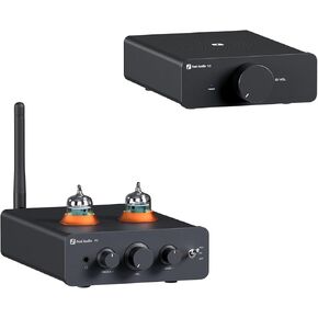 Fosi Audio V3 Stereo Amplifier Home Audio 300 Watts x2 and P3 Tube Preamp Headphone Amplifier