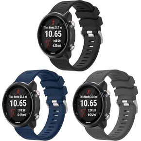 Meliya for Garmin Forerunner 245/645/165/158/55 Watch Band Women Men ، حزام بديل للسيليكون الناعم 20 مم لـ Garmin Forerunner 245/645 Music Smartwatch