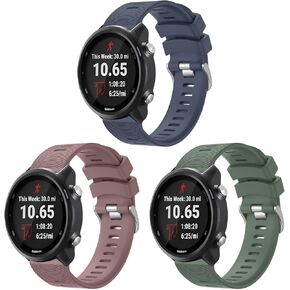 Meliya for Garmin Forerunner 245/645/165/158/55 Watch Band Women Men ، حزام بديل للسيليكون الناعم 20 مم لـ Garmin Forerunner 245/645 Music Smartwatch in Kuwait
