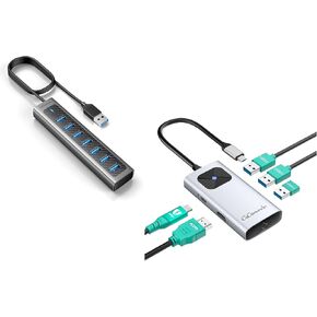 USB 3.0 Hub and USB-C Hub Silver Bundle