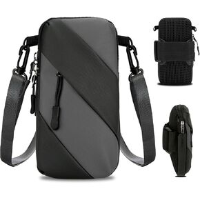 حامل الهاتف الخليوي شارة الذراع للركض ، حقيبة كتف الكتف Crossbody مع فرقة ذراع للنساء أطفال ، iPhone 15 14 13 12 11 Pro Max XS XR 8 7 6S 6 Plus SE Mini Galaxy Workout Walking Gym Arm Pags