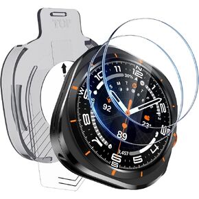 for Samsung Watch 7 Screen Protector 44mm - [Strong Asorption] Samsung Galaxy Watch 7 44mm Screen Protector Easy Installation Anti-Scratch 9H+ Glass Cover Soft Film, 2 Packs