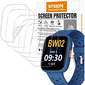 Screen Protector Compatible with BW02 BIGGERFIVE 1.8" Smart Watch, Soft TPU, 4-pack, Full Coverage, Bubble Self-healing