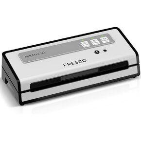 Fresko Full Automatic Vacuum Seale Food Sealer Machin, Double Heat Seal, 10 Precut Bags, Dry&Moist Modes, For Meal Prep Food Storage Sliver