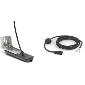 Humminbird 710282-1 XM 9 HW MSI T HELIX (MEGA Side Imaging+, Down Imaging+) Dual Spectrum CHIRP with Temperature Transom Mount Transducer, Black & PC-11 Power Cable for Side-Imaging Units, Black