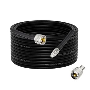 Superbat CB Coax Cable RG8x Coaxial Cable 6ft, RG8X Coaxial Stranded Connector Wire with PL-259 and FME/PL259 Male Connector –Durable, Low-Loss CB Radio HAM Radio Coax Jumper