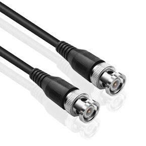 TNP Products RG6 Coaxial Cable 15FT, Male to Male BNC Connectors, Heavy Shielding, for Video Broadcasting, CCTV, Audio Systems