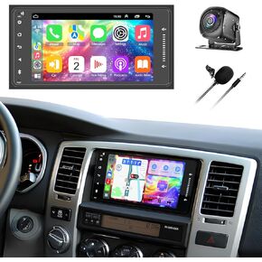 Android 13 Car Radio for Toyota 4Runner 2003-2009/Tundra 2003-2006/Sequoia 2003-2007/Camry 2000-2006, 7 Inch Stereo with Wireless Carpaly&Android Auto, Support Bluetooth/WiFi/GPS/FM/SWC/Backup Camera