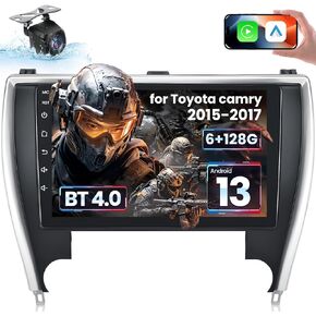for Toyota Camry Radio 2015-2017: Upgrade 10.1" 1280 * 800 HD Touch Screen Head Unit Stereo - Support Carplay Android Auto 5G WiFi GPS Bluetooth FM RDS Mirror Link SWC Backup Camera