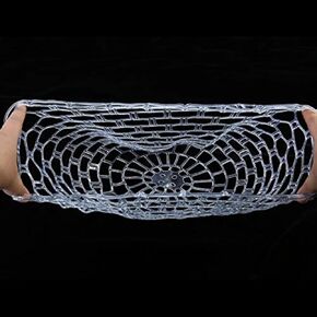 EBTOOLS Depth 10.6inch Rubber Fishing Mesh, Fly Fishing Net Fish Landing Net Replacement, Trout Bass Net Soft Rubber Mesh Catch and Release Net
