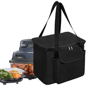 Carrying Bag for Ninja Crispi Air Fryer, Heavy Duty Heat-resistant Portable Outdoor Air fryer Bag with Pocket Travel Carriering Case Bag Compatible with Ninja Crispi Air Fryer FN101GY