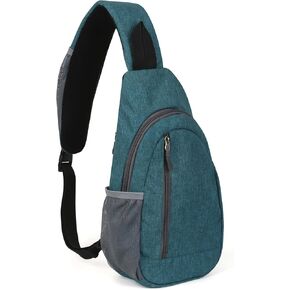 Valleycomfy Crossbody Sling Backpack Cross Body Shoulder Travel Bag Hiking Daypack Black