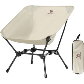 CAMEL CROWN Folding Camping Chair, Lightweight Portable Compact Lawn Chair with Side Pocket for Outdoor Travel Beach Picnic Hiking Backpacking Black Visit The Store