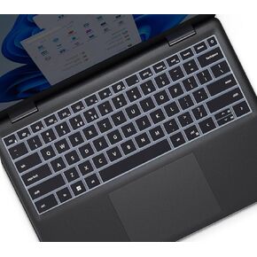 Keyboard Cover for Dell Inspiron 16 Plus 7640 Laptop/Inspiron 16 7640 16 inch, 14 inch Dell Inspiron 14 Plus 7440 7445 7441 / Inspiron 14 5445 5440 5441 7441 7440 Keyboard Skin Protetor - Black