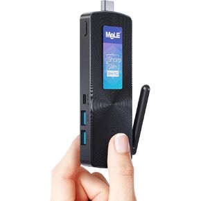 MeLE PCG02 Fanless Mini PC Stick Windows 11 Home Celeron N4000(up to 2.6GHz) 4GB LPDDR4 128GB ROM Micro Computer Small Desktop with 2.4G/5G WiFi, 4K HDMI