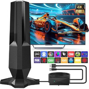 2025 هوائي تلفزيوني للقنوات المحلية ، وهو الهوائيات للتلفزيون الذكي 1500 ميل ، تدعم 4K 1080P TVS-SMART HD الهوائيات مع كابل Coax 30ft