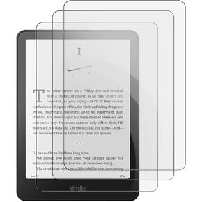 Screen Protector For New 7 Inch Kindle Paperwhite 12th Gen 2024 and Kindle Colorsoft Signature Edition,NOUKAJU Tempered Glass Film Guard, Hd Tempered Glass,9h Hardness,Scratch,Anti-Fingerprint[3 Pack]