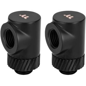 Thermaltake Pacific SF 90 Degree Adapter Matte Black/DIY LCS/Fittings CL-W396-CU00MK-A (Pack of 2)