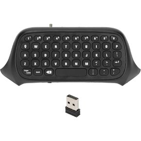 Pomya Game Controller Keyboard, for Series X Series S One One S Console, 2.4Ghz Gaming Chat Board, with 3.5mm Audio and Headset Jack(Black) [video game]
