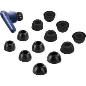 [ 6 Pairs ] Liberty 4 NC Ear Tips [ Memory Foam & Silicone ] Replacement Comfortable Non-Slip Earbuds Eartips Gel Earplug Compatible with Soundcore Liberty 4NC Black L/M/S