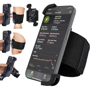 Cikyner تشغيل شارة ARMLAND مع كأس الشفط ، 3 في 1 حامل الهاتف الرياضية Sports Bicycle Bicycle حامل 360 درجة قابلة للتدوير وقابلة للفصل شارة الهاتف من 4.5-7 ''