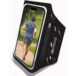 Running Sports Arm Bands Fit Up to 6.9 Inches Phone,Compatible iPhone 16 Pro Max 15 14 13 12 11 Plus,Samsung Galaxy S25+ S24 Plus 23 Ultra Note20, with Card Slot & Key Pockets Armband (Purple)
