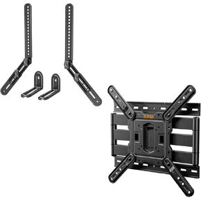 ELIVED Soundbar Mount, Sound Bar TV Bracket YD5010, Ultra Slim TV Wall Mount YD3033 for Most 26-75 Inch TVs, Max VESA 400x400mm Low Profile Wall Mount TV Bracket