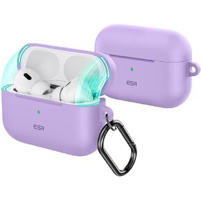 ESR for AirPods Pro 2nd Generation Case (USB-C/Lightning Cable), Compatible with AirPods Pro Case (2023/2022/2019), Magnetic Lid, Full Drop Protection Cover with Carabiner, Cloud Series, Black