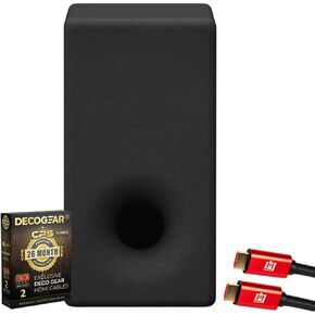 Sony SA-SW3 6.3" Wireless Subwoofer for HT-A9/A7000 Soundbars Bundle with 2X 4K HDMI 2.0 Cable & Deco Gear CPS Exclusive 26 Month Protection Pack (BEACH-CPS-26500)