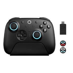 8BitDo Ultimate 2 Bluetooth Controller with TMR Joysticks for Switch, Windows PC, Gaming Controller with Switchable Hall Effect/Tactile Triggers, RGB Fire Ring, Charging Dock,Vibration and Motion control, Black