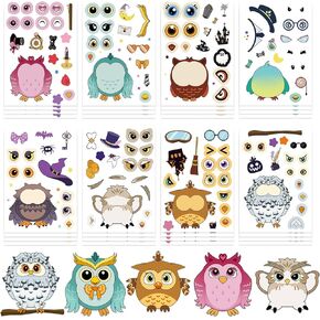 24 Sheet Dragon Stickers Make Your Own Dragon Stickers for Kids 3+, Cartoon Make-a-face Stickers Girls Boys Dragon Birthday Party Decorations,DIY Dragon Craft Birthday Party Favor Supplies (Dragon)